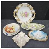 (E) Lot Of Decorative China Plates And Bowls.