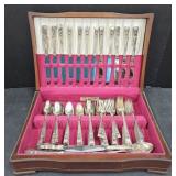(E) Silverplate Flatware Sets With Storage Boxes