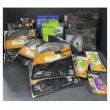 (R) Assortmemt of Cables, Cords, Chargers, Radio,