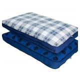 (ZZ)  My Pillow Large Dog Bed, Blue, 34x45in,