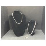 (AW) Silver Tone Chain Necklaces and Silver Tone