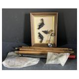 (K) Assortment of wooden and metal rods,