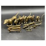 (M) Assorted dachshund figurines