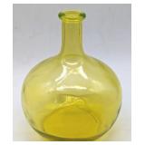 (H) Uranium glass decanter/vase 8in
