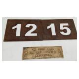 (O) Custom  Steel Square House Numbers & Vintage