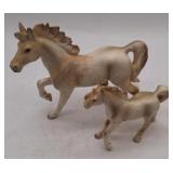 (H) A pair of Ceramic horses numbered 6.5" l