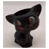 (H) Vtg. Rosbro black plastic Halloween cat candy