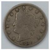1886 V Liberty Head Nickel