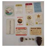 Vtg. Boy Scouts Certified Badge Award Cards, Boy