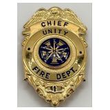 Obsolete Blackinton Unity Fire Department Chief Sh