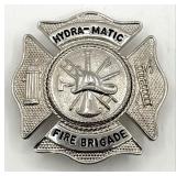 Obsolete Blackinton Hydra-Matic Fire Brigade Badge