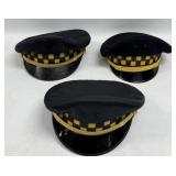 Lot Of Three Obsolete Chicago City Police Caps