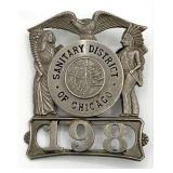 Obsolete Sanitary District Of Chicago Hat Badge #1