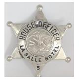Obsolete Chicago La Salle Hotel House Officer 6-Po