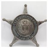 Obsolete City Of Chicago Official Painted Bronze A