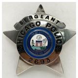 Obsolete Chicago Police Sergeant Star Badge #2693