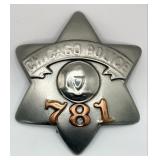 Obsolete C.H. Hanson Chicago Police Pie Plate Badg