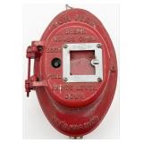 Vintage Oval ADT Systems Cast Iron Fire Alarm Box