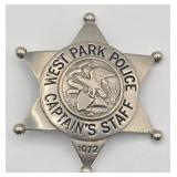 Obsolete C.H. Hanson West Park Illinois Police Cap