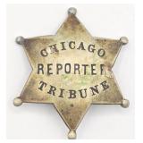 Obsolete Chicago Tribune Reporter 6-Point Star Bad
