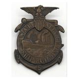 Obsolete USA War Service Ship Building Shield Badg