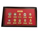 Framed set of Ten Spanish National Police Corps Ba
