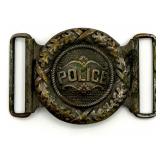 Antique Gordon Clasp Company "Police" Brass Belt