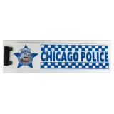 Double Sided Tin Chicago Police Street Sign