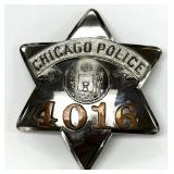Obsolete C.H. Hanson Chicago Police Pie Plate Badg