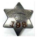 Obsolete Chicago Sanitary District Pie Plate Badge