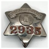 Obsolete C.H. Hanson Chicago Police Pie Plate Badg