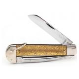 1920-40 Case Tested XX Gold Glitter Celluloid Marl