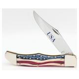 2018 Case XX USA American Flag Folding Hunter 6165