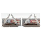 (2) 2014 Case XX Tan G-10 Muskrat w/ Box