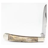 1920-40 Case Tested XX Custom Stag Banana Trapper