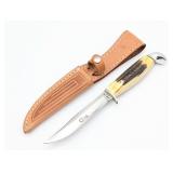1978 Case XX Red Letter Stag 5FINN Fixed Blade w/