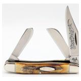 1977 Case XX Blue Scroll Stag Medium Stockman 5347