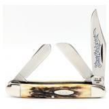 1977 Case XX Blue Scroll Stag Medium Stockman 5347