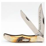 1977 Case XX Blue Scroll Stag Folding Hunter 5265