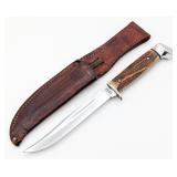 1940-65 Case XX Stag Fixed Blade Knife w/ Sheath