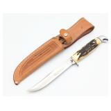 1976 Case XX Gray Letter Stag 516-5 Fixed Blade w/