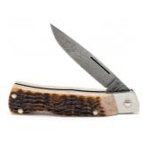 1990 Case XX Damascus Rogers Bone Executive Lockba