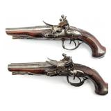 Pair of Fine Spanish .48 Cal Double Barrel Flintlo