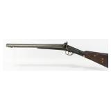 Antique Belgian SxS Damascus Barrel Black Powder C