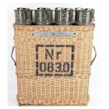 WWII German Wicker 105mm Artillery Shell Basket