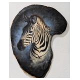 Real African Elephant Ear Zebra Art by Madeline Jo
