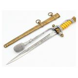 WWII German WKC Kriegsmarine Dagger w/ Scabbard &