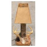 Rustic Whitetail Deer Antler Lamp