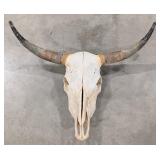 Vtg 6-1/2ft Longhorn Steer Leather Wrapped Horn Mo