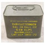 240 Rnds Cal 30 Ball M2 Cartridges w/ Ammo Can